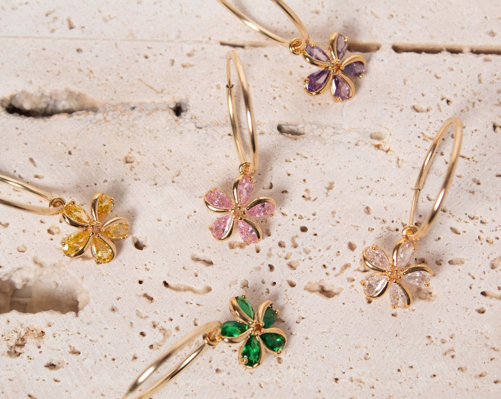 Primavera - Valentina New York - Flower Earrings - Flower hoop earring