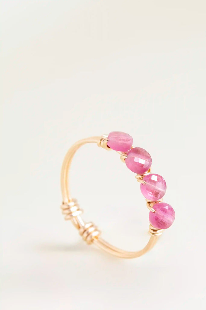 Blush Tourmaline Ring - Valentina New York - 5 - gold-filled earrings