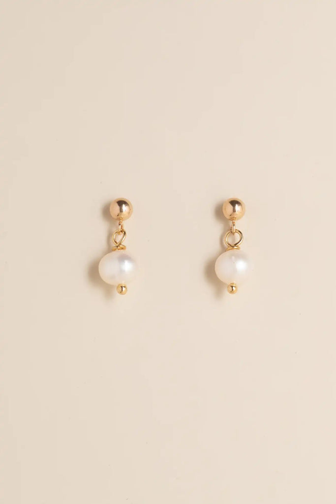 Circe pearl Drop earrings - Valentina New York - Gold-filled - chain earrings