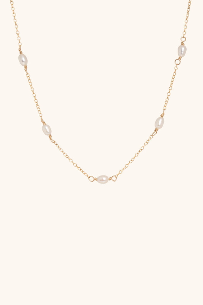 Freya Pearl Necklace - Valentina New York - chocker necklace