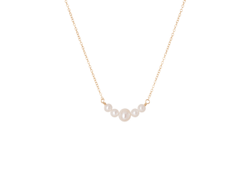 Kara Pearl Necklace - Valentina New York - 16" - big pearl necklace