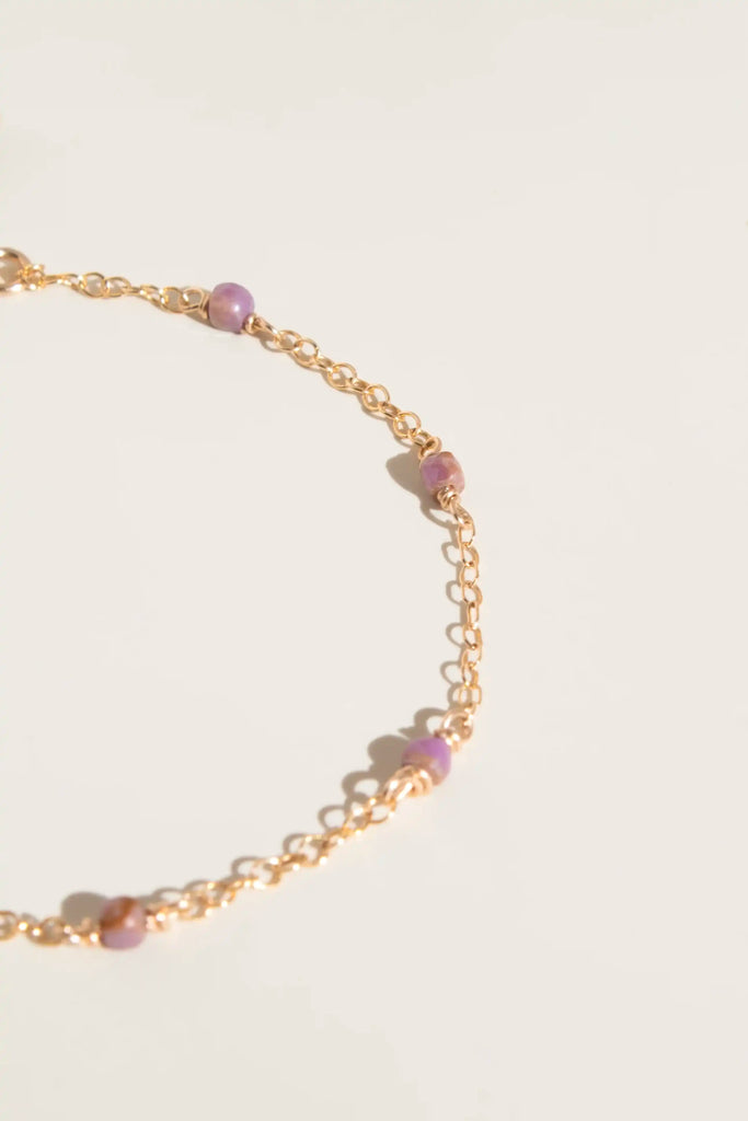 Lilac Dream Bracelet - Valentina New York - With extension Chain - bracelet with gemstone