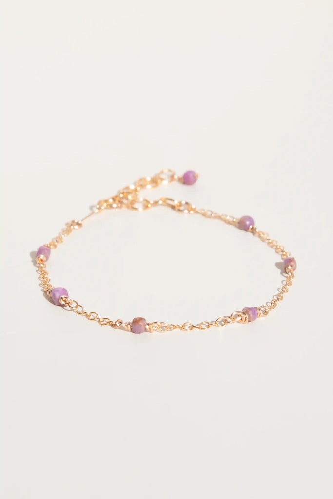 Lilac Dream Bracelet - Valentina New York - With extension Chain - bracelet with gemstone