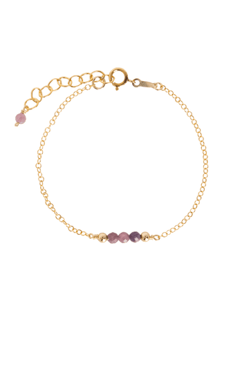 Purple Sapphire Bracelet - Valentina New York - With Extension chain - bracelet