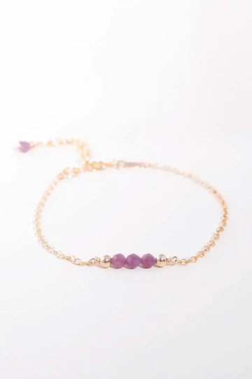 Purple Sapphire Bracelet - Valentina New York - Extension chain - bracelet