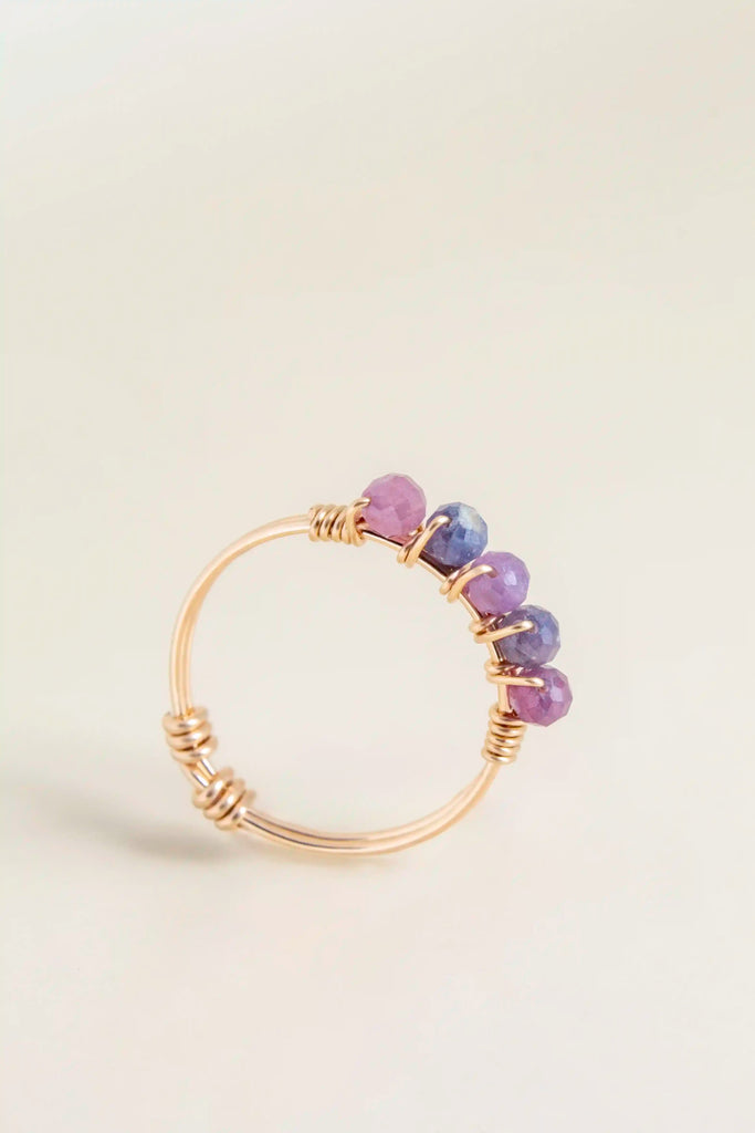 Purple Sapphire Ring - Valentina New York - 5 - dainty jewelry