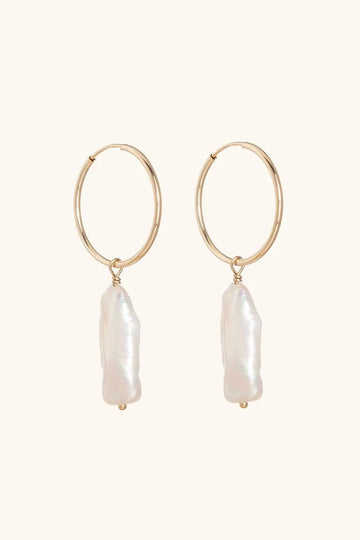Samira Pearl Hoops - Valentina New York - dainty