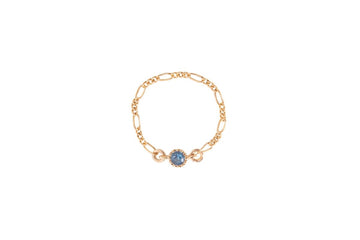 Sofia Chain Ring | Celestial Blue - Valentina New York - 5 - cubic zirconia