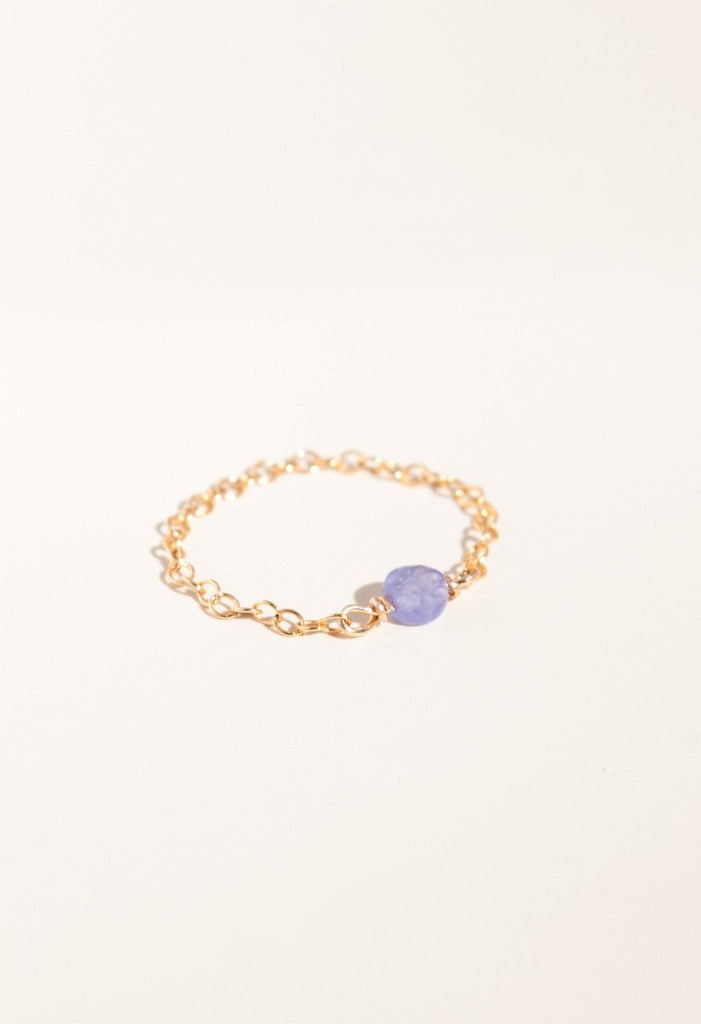 Tanzanite Chain Ring - Valentina New York - 5 - chain ring