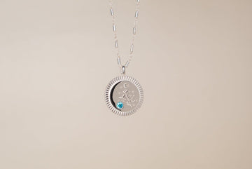 Creation Necklace | Silver - Valentina New York - No Extension Chain - cubic zirconia