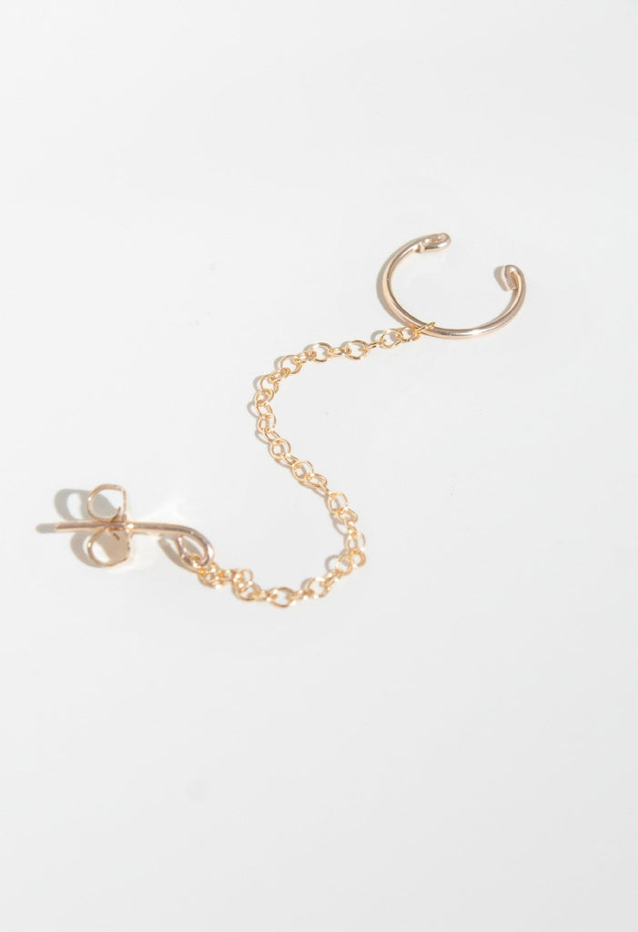 Cuff and Chain Earring - Valentina New York - cuff earring