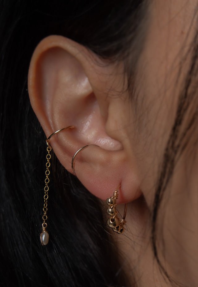 Valentina Double pearl earring