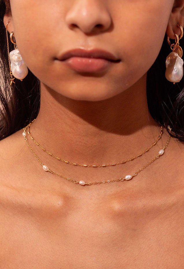 Freya Freshwater Pearl choker necklace – Valentina New York