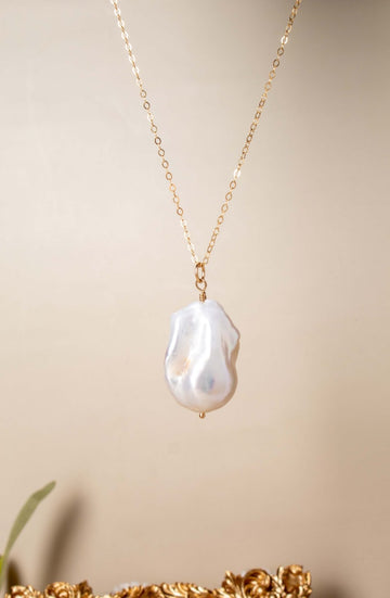 Gaia Pearl Necklace - Valentina New York - big pearl necklace