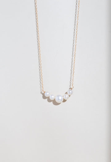 Kara Pearl Necklace - Valentina New York - 16" - big pearl necklace