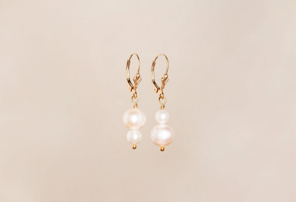 Nina Pearl Earrings - Valentina New York - baroque pearl earrings