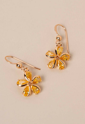 Primavera Earrings Marigold - Valentina New York - cubic zirconia