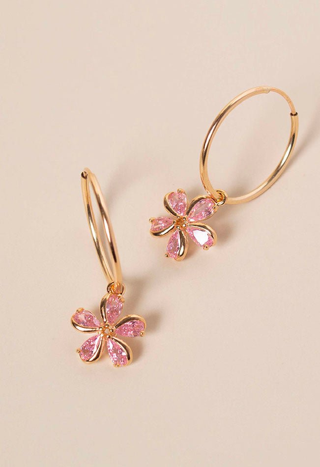 Primavera Hoops Rose - Valentina New York - cubic zirconia