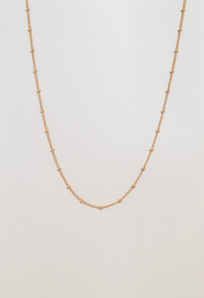 Satellite Chain necklace | Gold-filled - Valentina New York - Chocker 14" - dainty necklace
