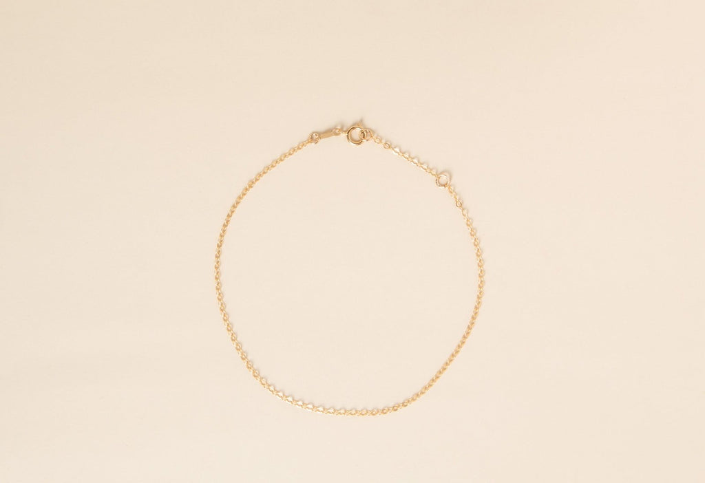 Simple Chain Anklet - Valentina New York - 9-10in - ankle bracelet