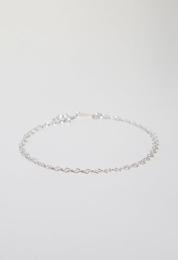 Simple chain Bracelet | Silver - Valentina New York - 6" - dainty