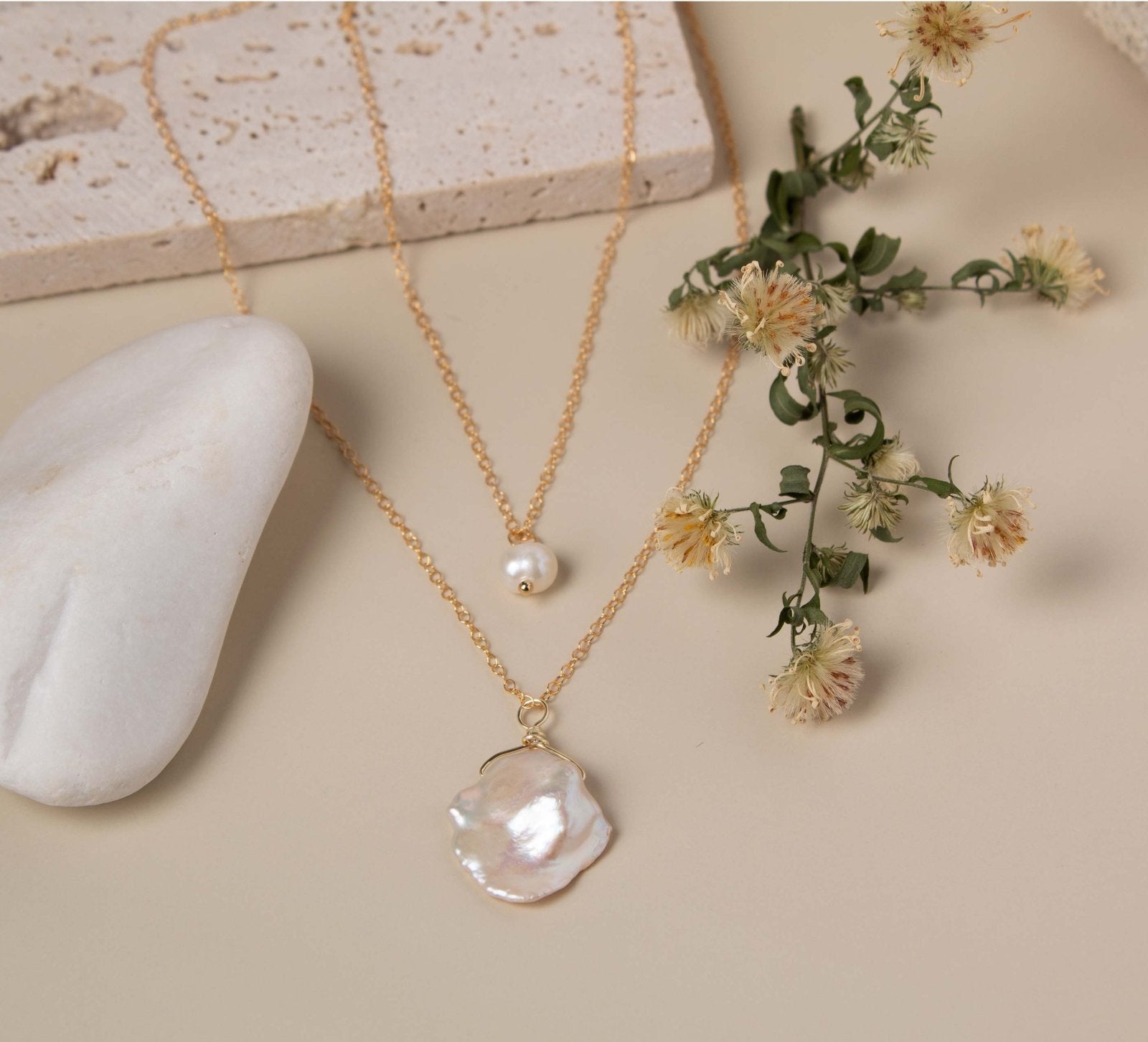 Sirena Necklace with Keshi Pearl Valentina New York