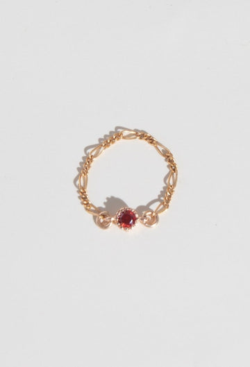 Sofia Chain Ring | Red - Valentina New York - 5 - chain ring