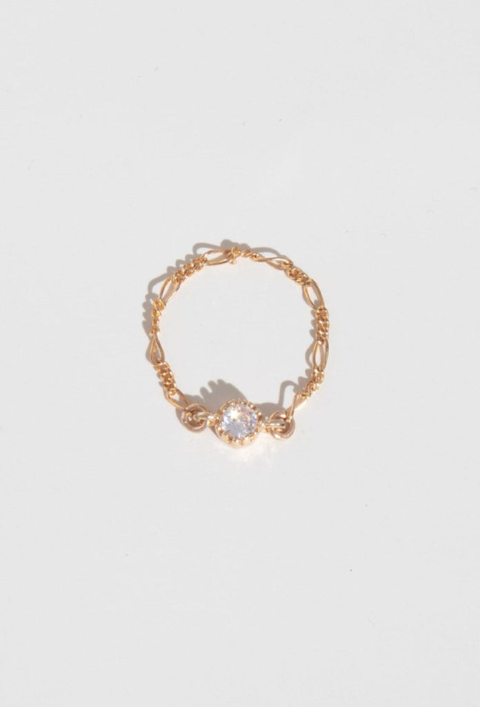 Sofia Chain Ring | White - Valentina New York - 5 - chain ring