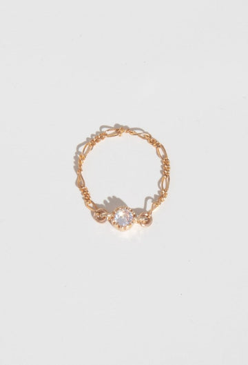 Sofia Chain Ring | White - Valentina New York - 5 - chain ring