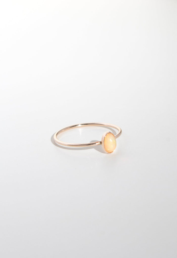 Tiny Ethiopian Opal Ring - Valentina New York - 5 - dainty gold ring