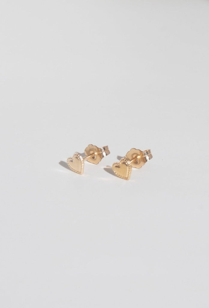 Tiny Heart Stud Earrings - Valentina New York - Earring