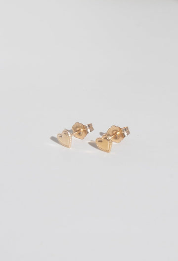 Tiny Heart Stud Earrings - Valentina New York - Earring
