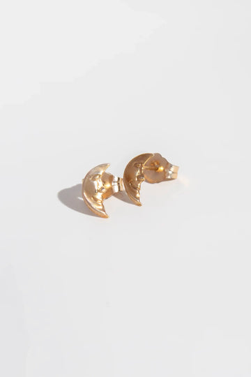 To the Moon Stud Earrings - Valentina New York - gold filled earrings