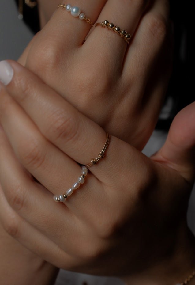 Trinity Peal Ring - Valentina New York - 5 - chain ring